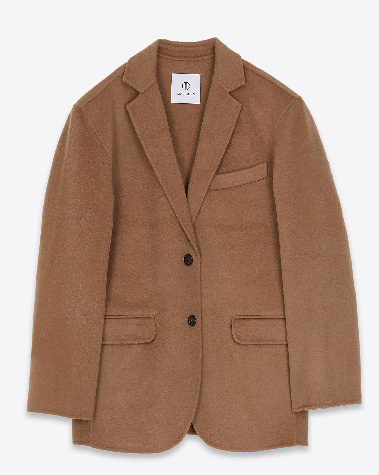 Anine Bing Blazer Quinn Laine Cachemire – Camel
