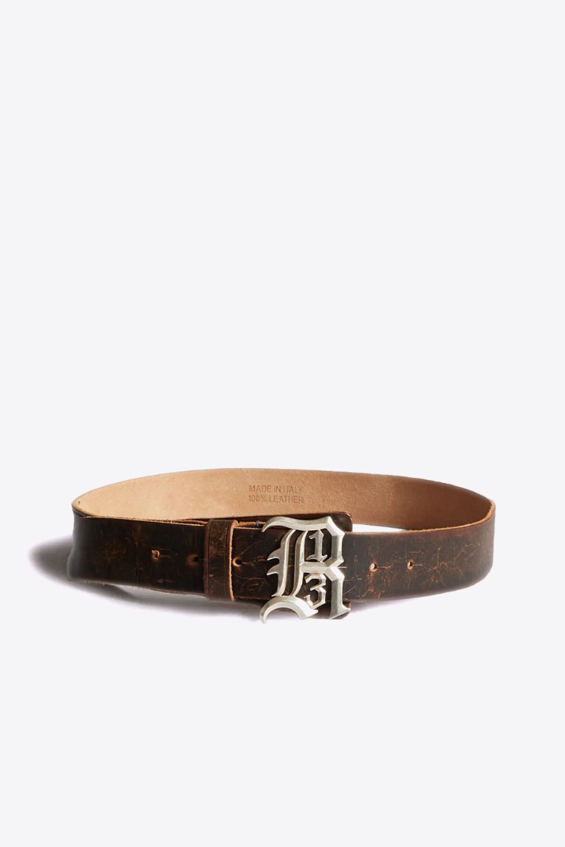 R13 Ceinture Logo Buckle – Marron
