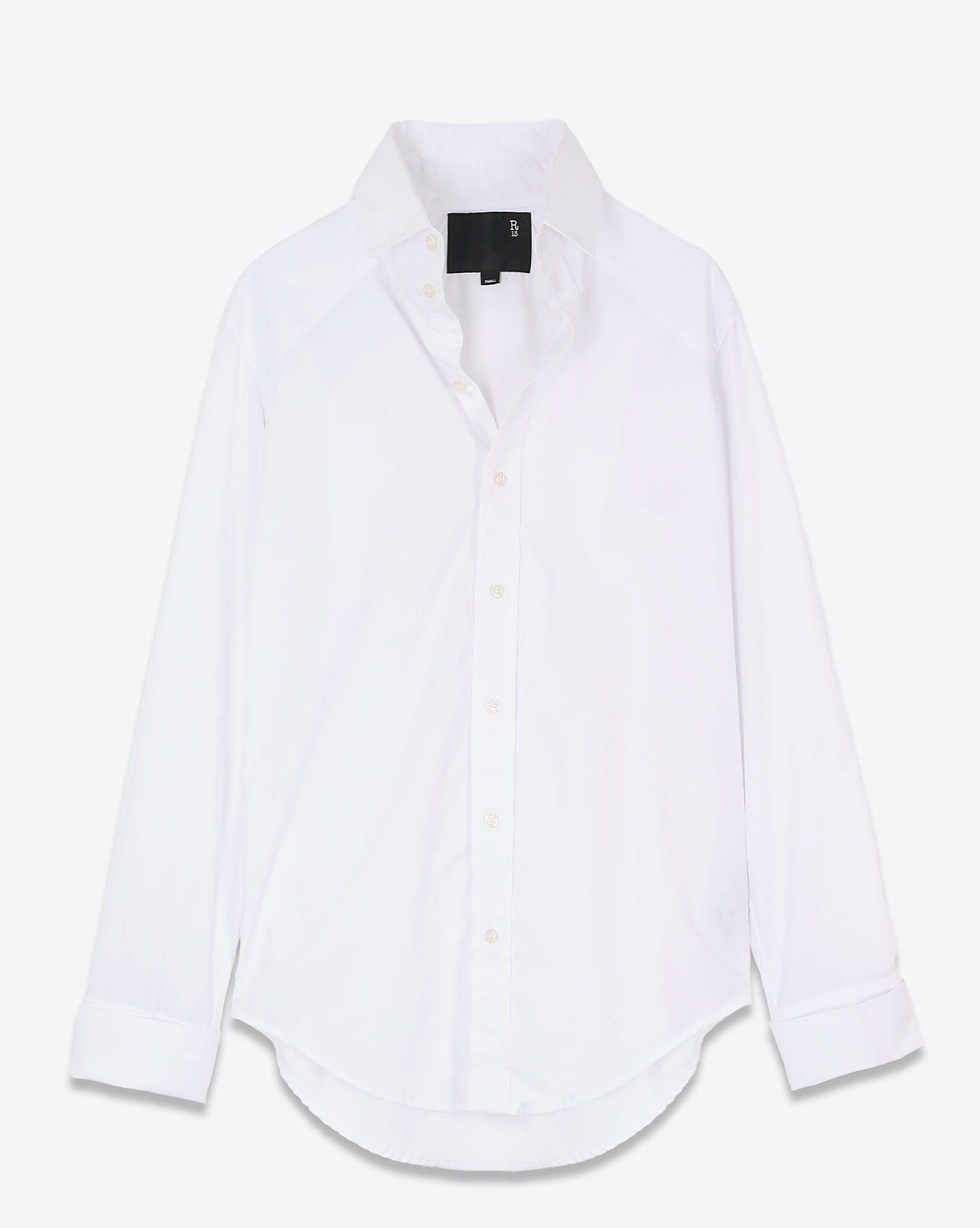 R13 Chemise Col Montant – Blanche
