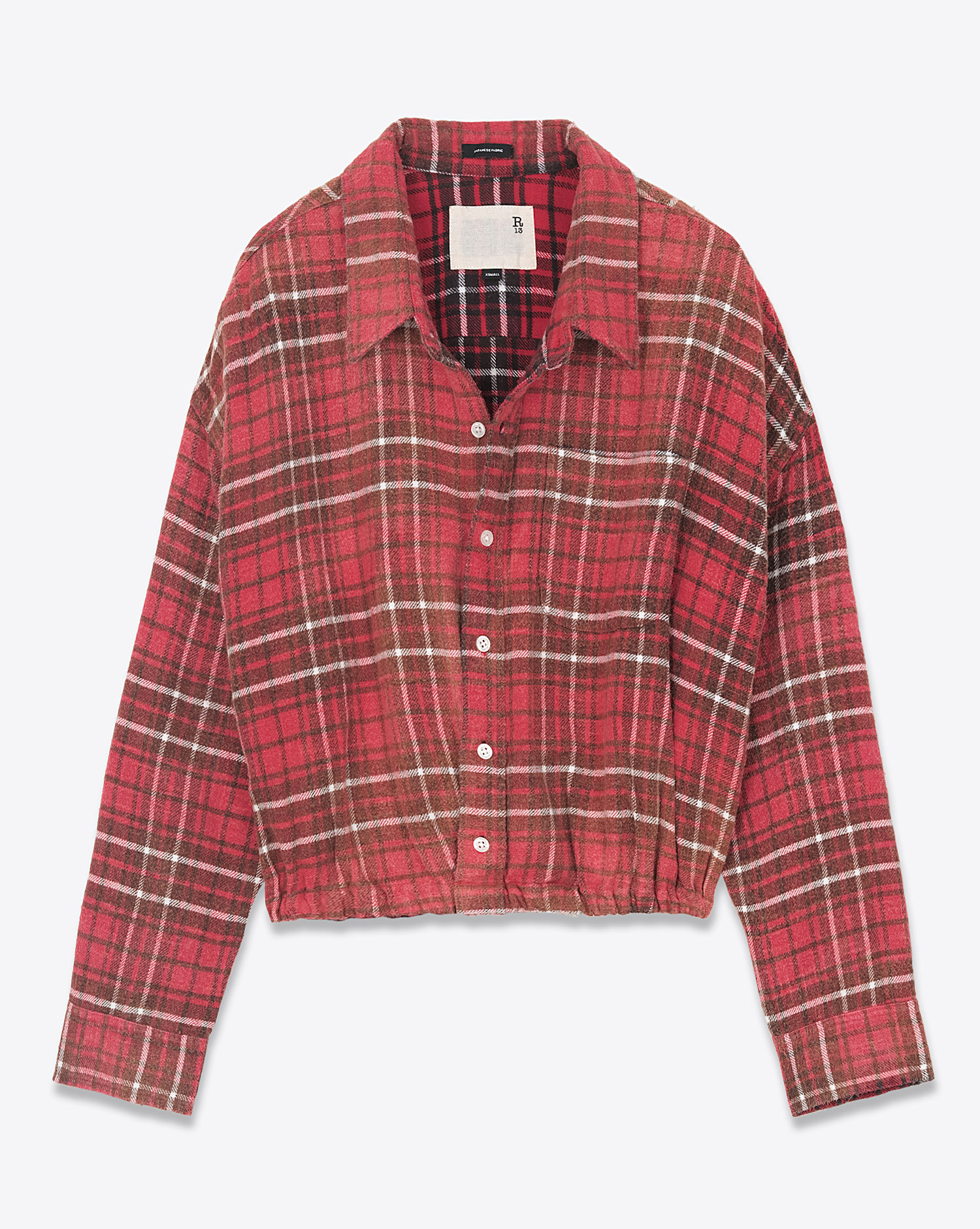 R13 Chemise Crossover Bubble – Rouge Plaid