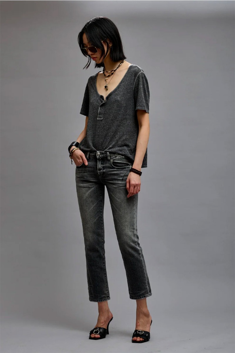 R13 Jean Boy Straight &ndash; Gris Vintage