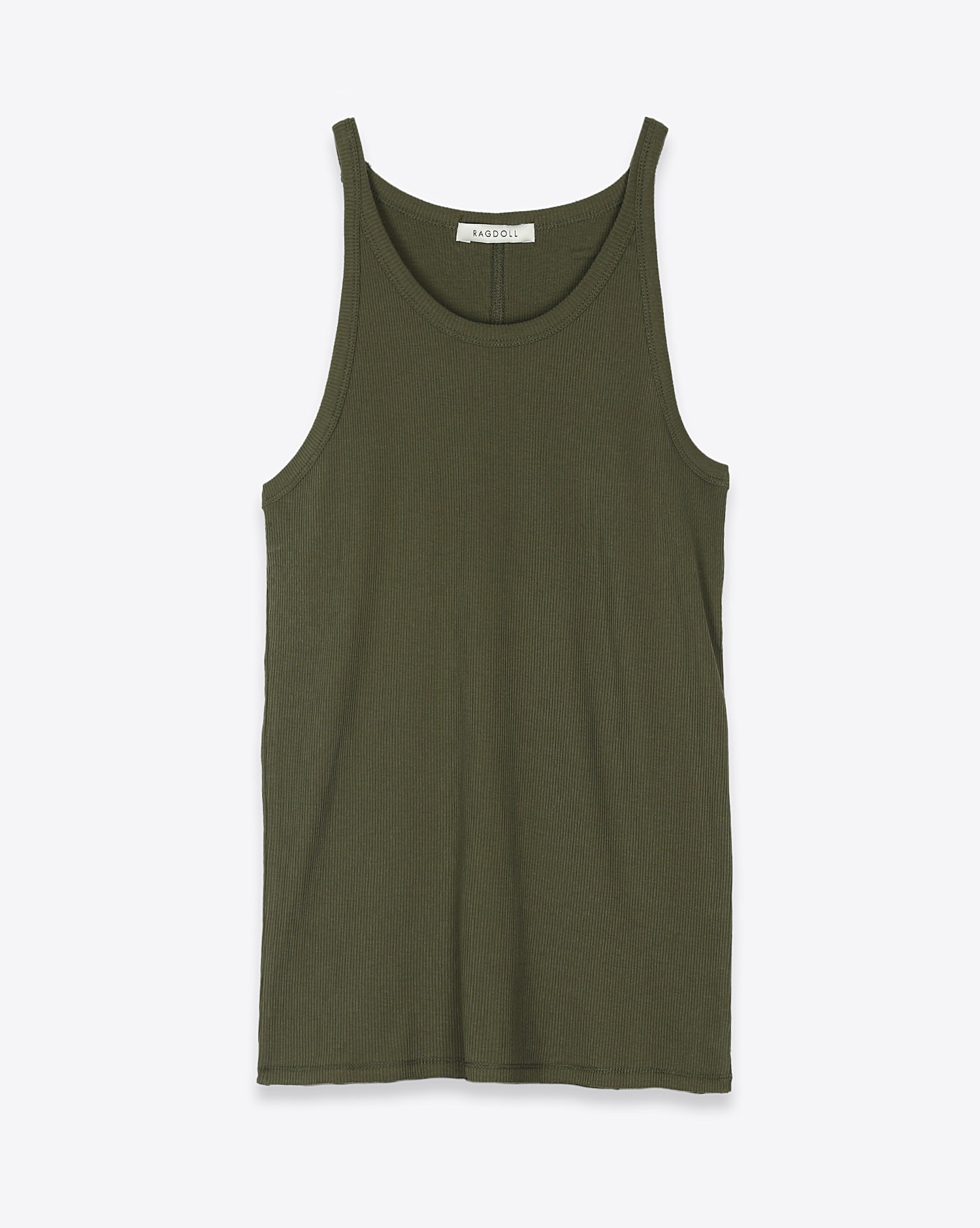 Ragdoll LA Racer Back Tank – Army Green
