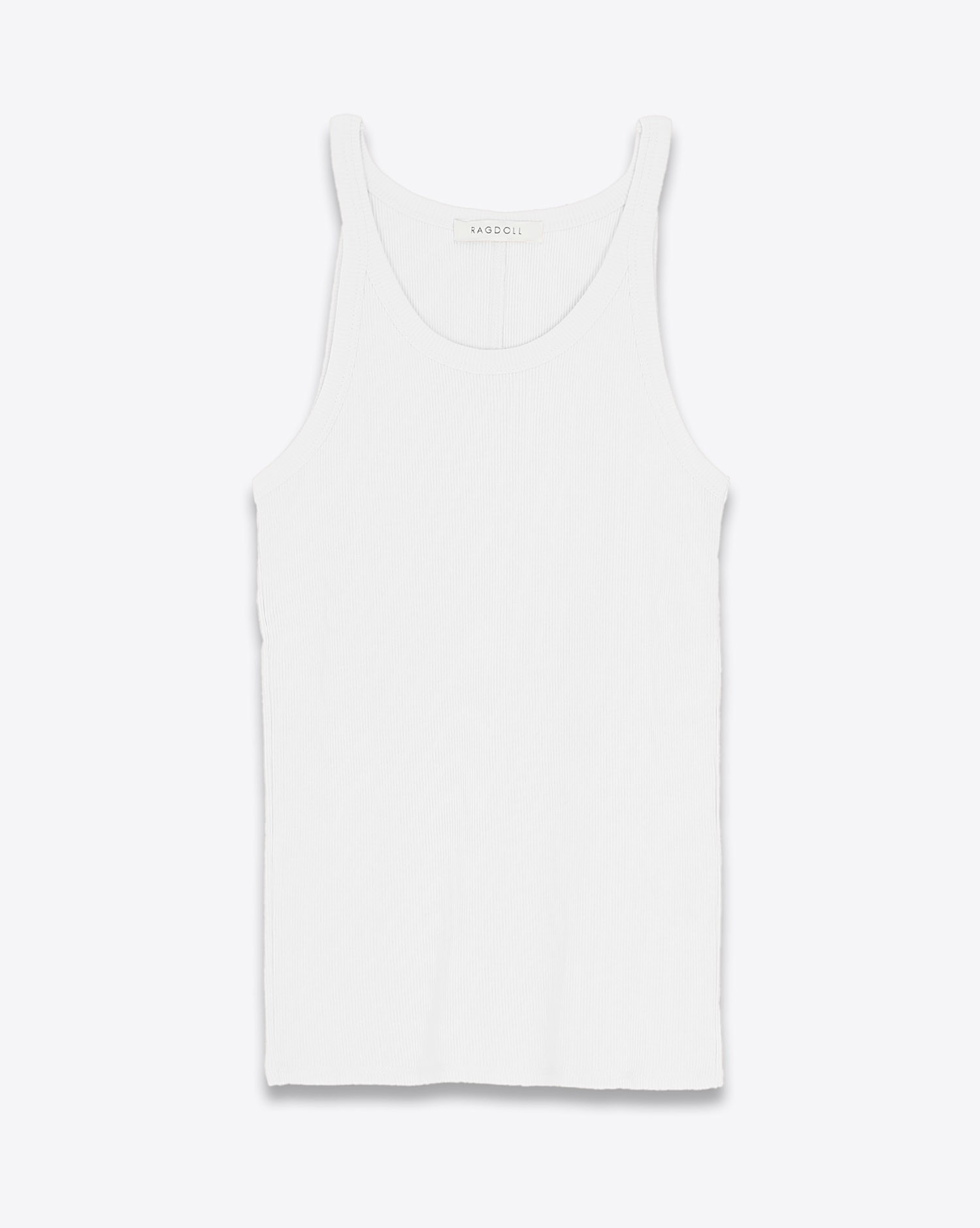 Ragdoll LA Racer Back Tank – Optic White 