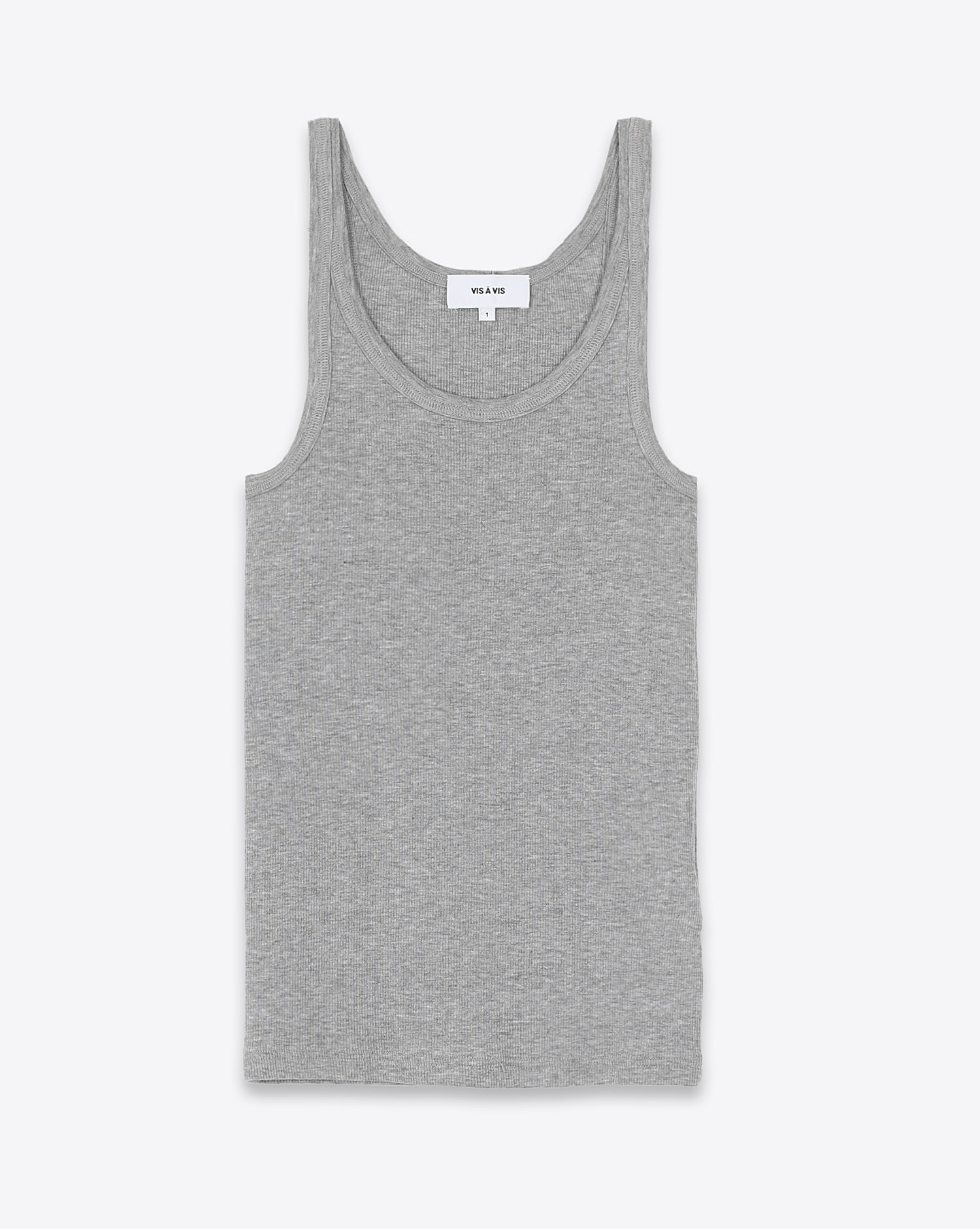 Vis à Vis Ribbed Tank Top – Grey