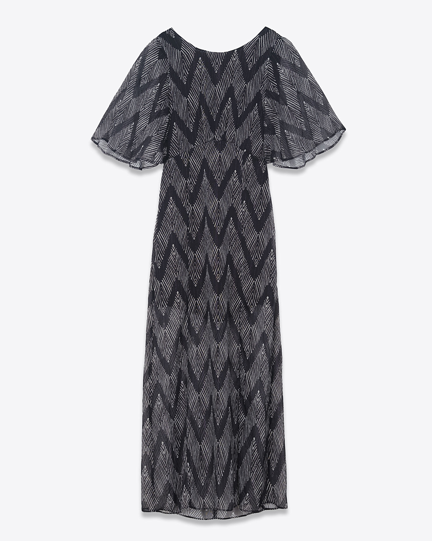 Mikuta Robe Longue Ouverte – Metallique