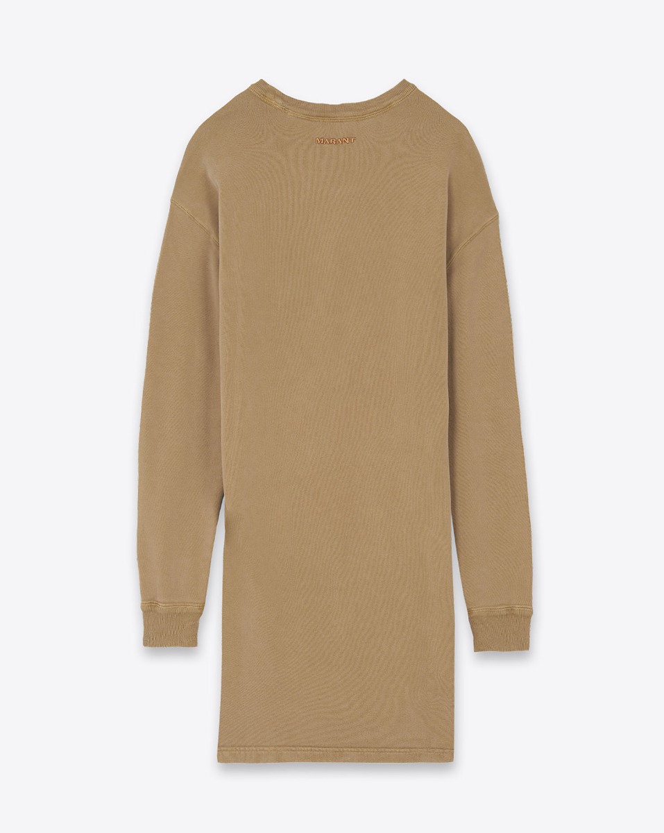 Robe Pipper Isabel Marant Etoile en molleton drapé, vue de dos.
