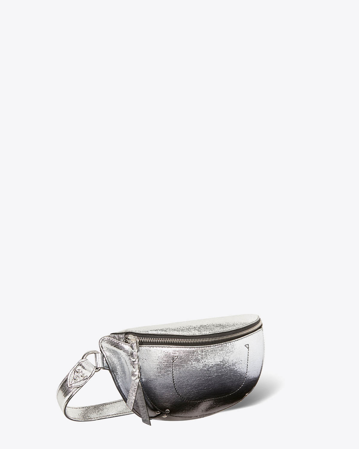 Jérôme Dreyfuss Sac Lino Banane – Cuir Lamé Dégradé Noir