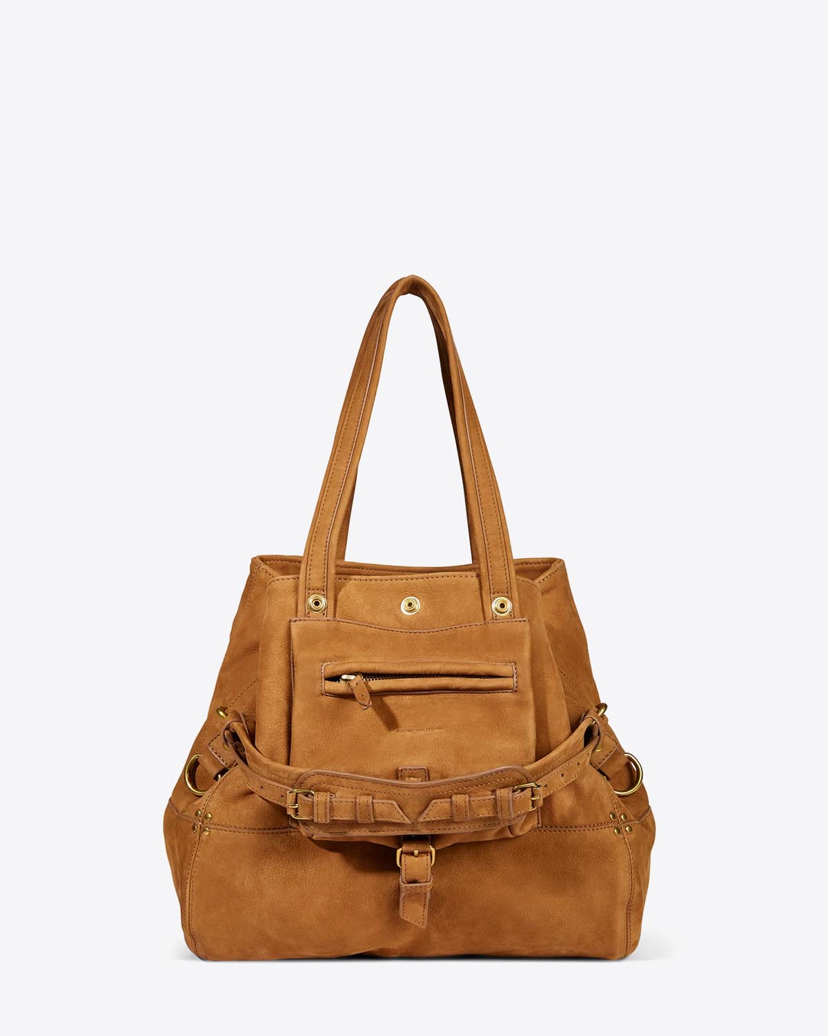 Jérôme Dreyfuss Sac Billy M – Cuir Suédé Tabac