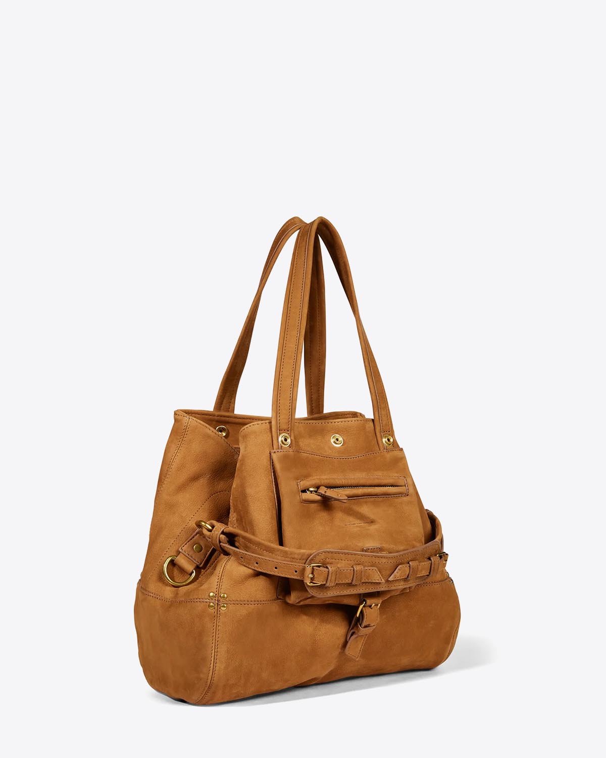 Jérôme Dreyfuss Sac Billy M – Cuir Suédé Tabac