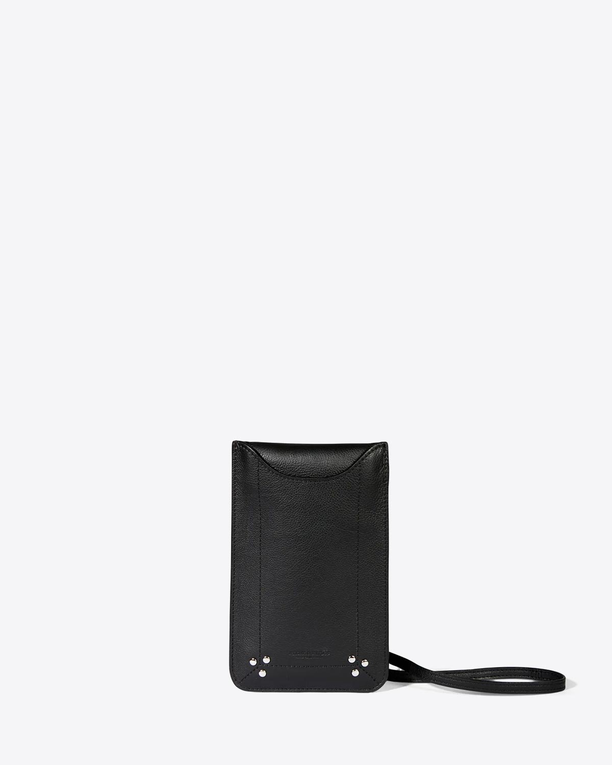 Jérôme Dreyfuss Etui Mobile – Cuir Veau Noir Silver