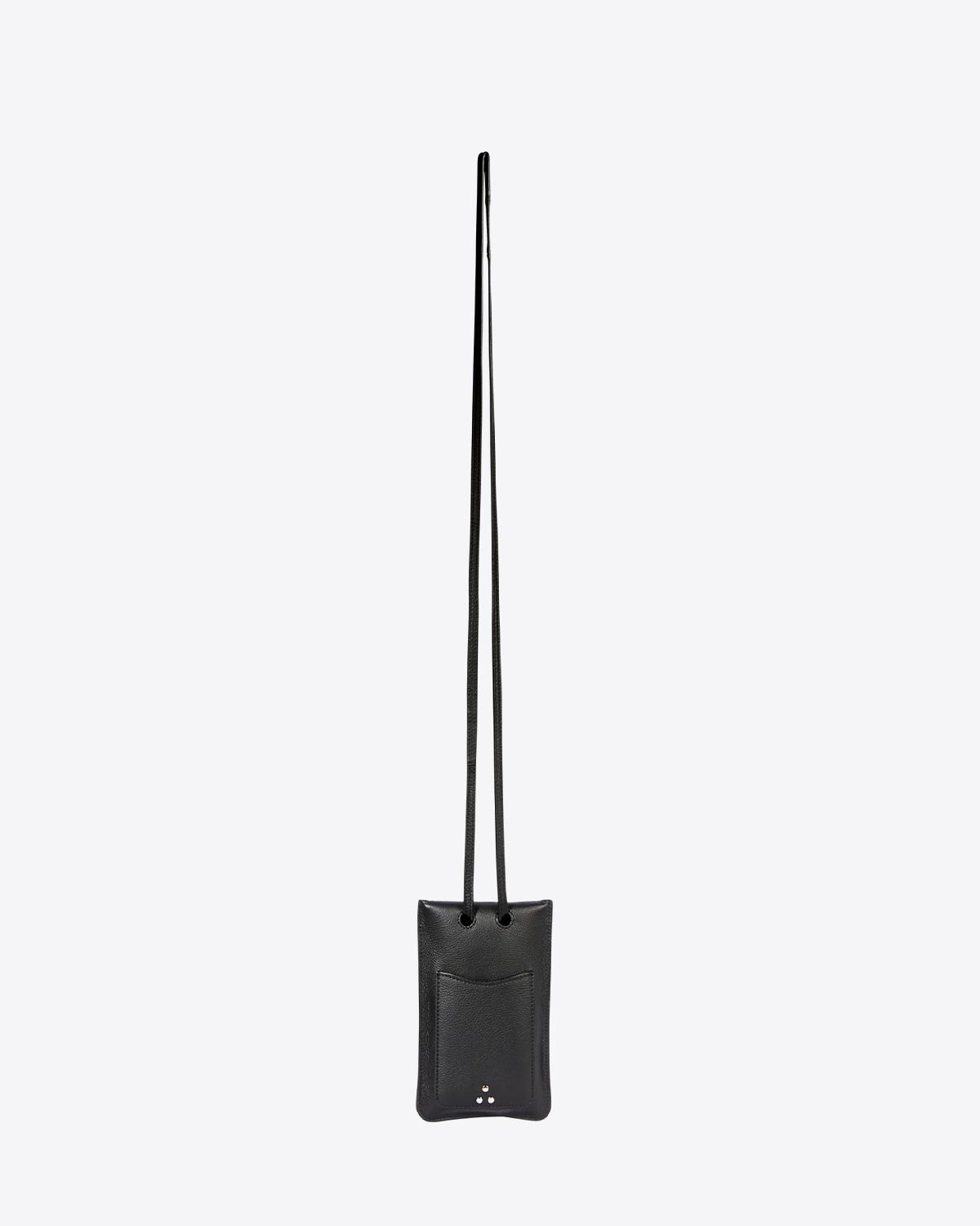 Jérôme Dreyfuss Etui Mobile – Cuir Veau Noir Silver