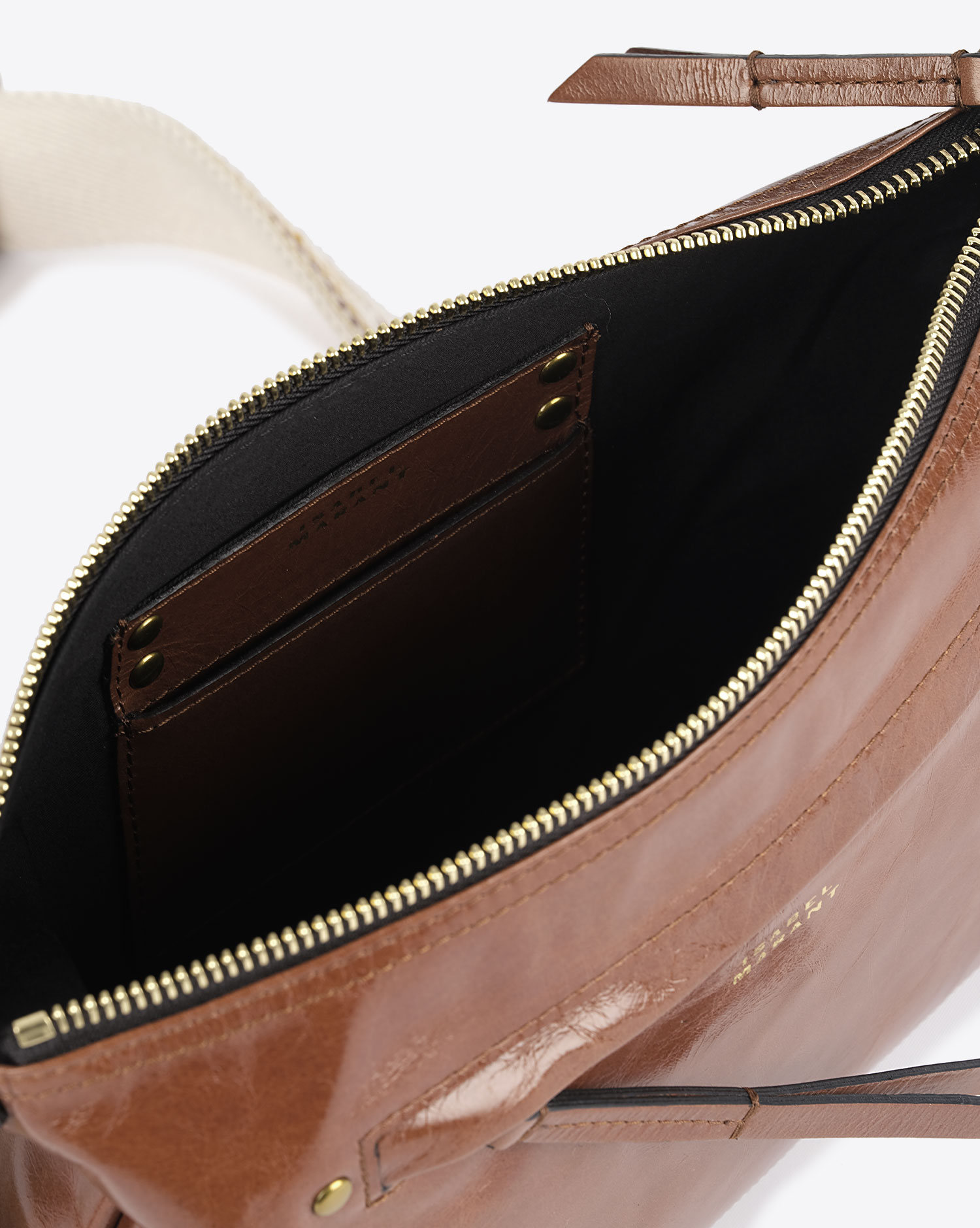 Sac Nessah Isabel Marant en cuir cognac. 
