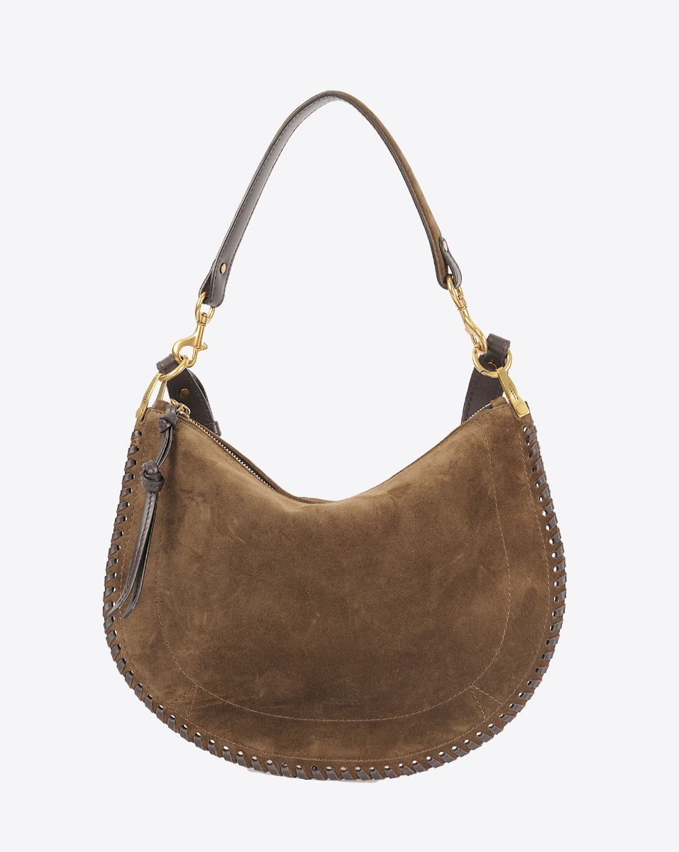 Isabel Marant Sac Oskan Soft Zip – Suédé Bronze Tressé