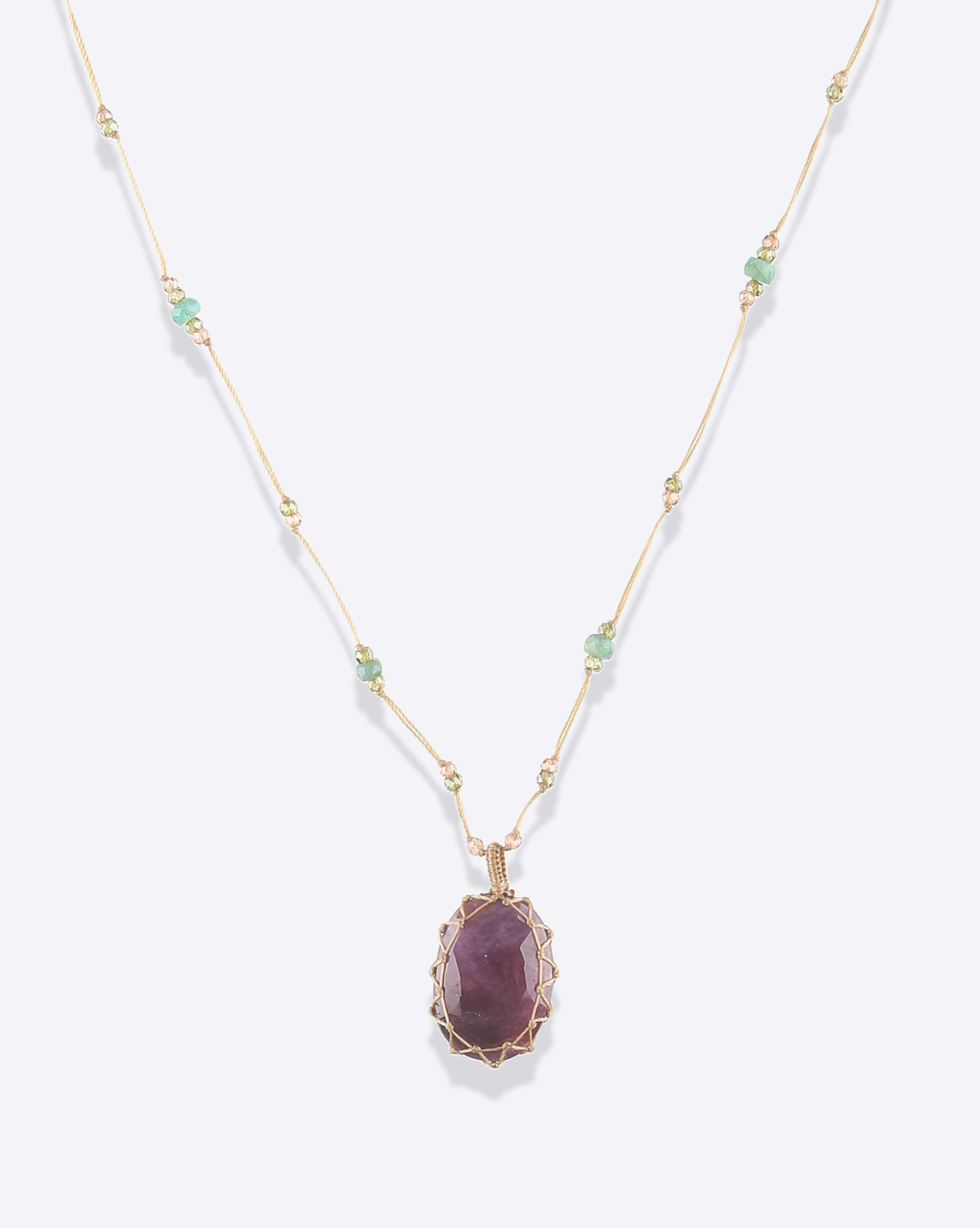 Sharing Collier Court Tibétain VVV – Rubis