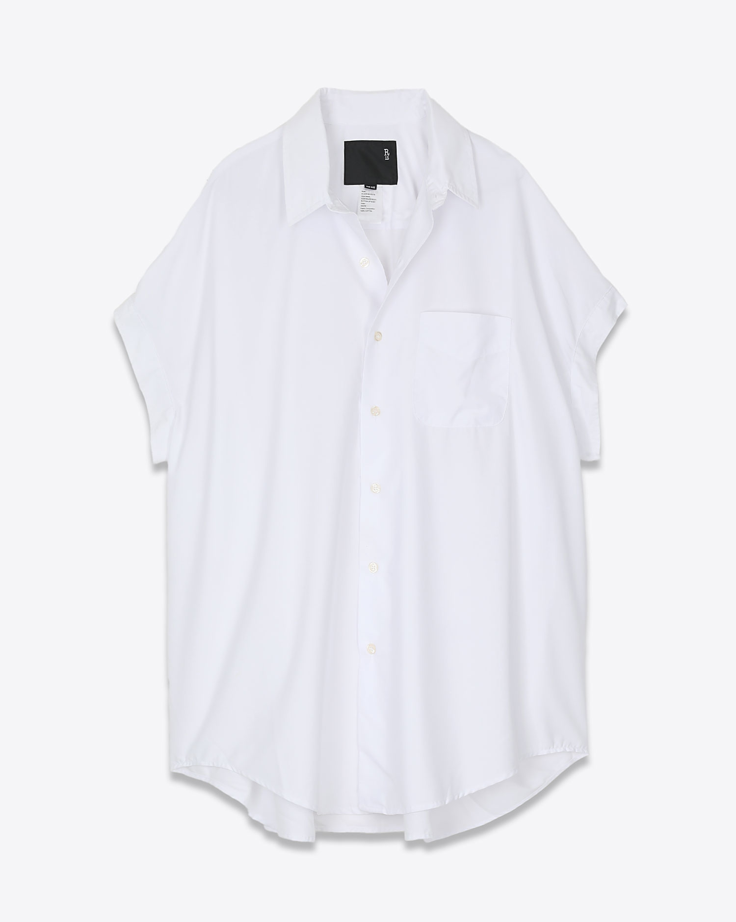 R13 Chemise L/S Boxy Button-Up – White