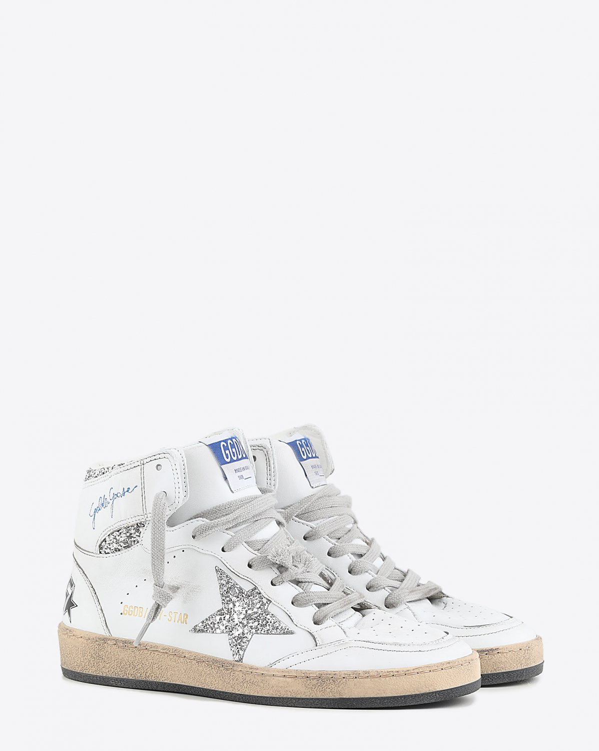 Golden Goose Femme Sneakers Sky Star – Blanc Argent 80185