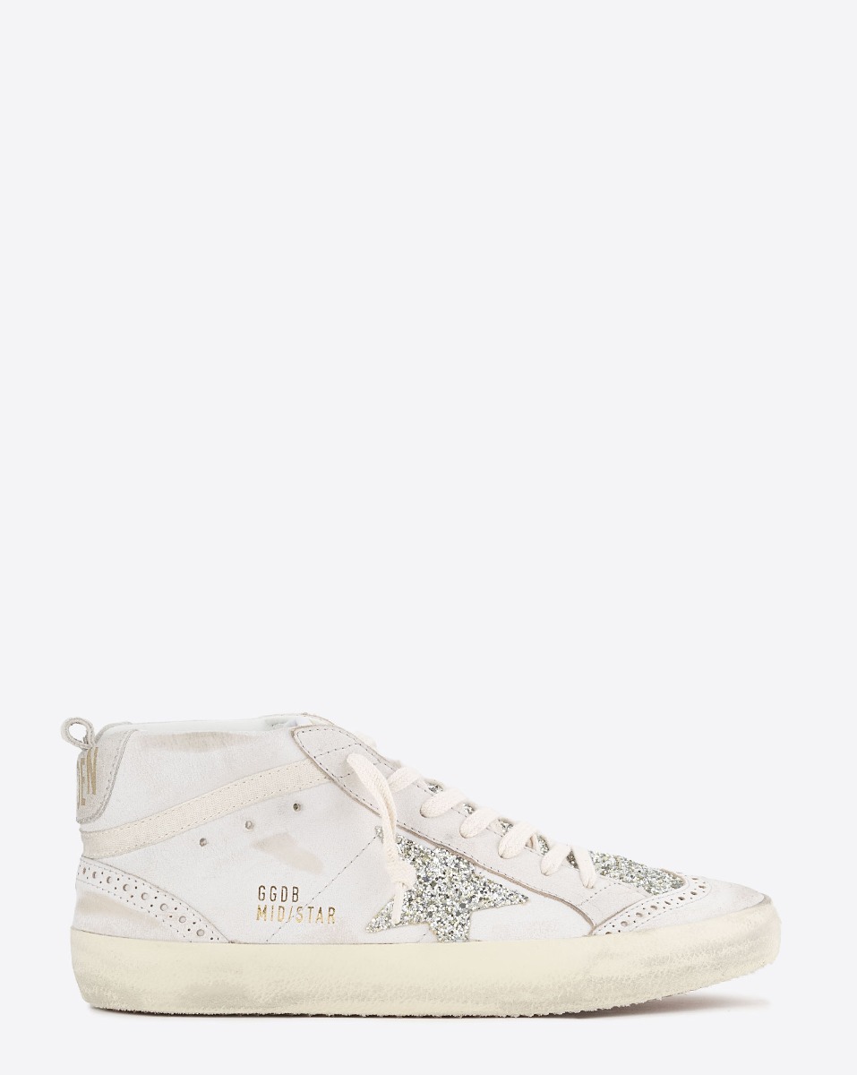 Golden Goose Femme Sneakers Mid Star – Beige Platinium 15647