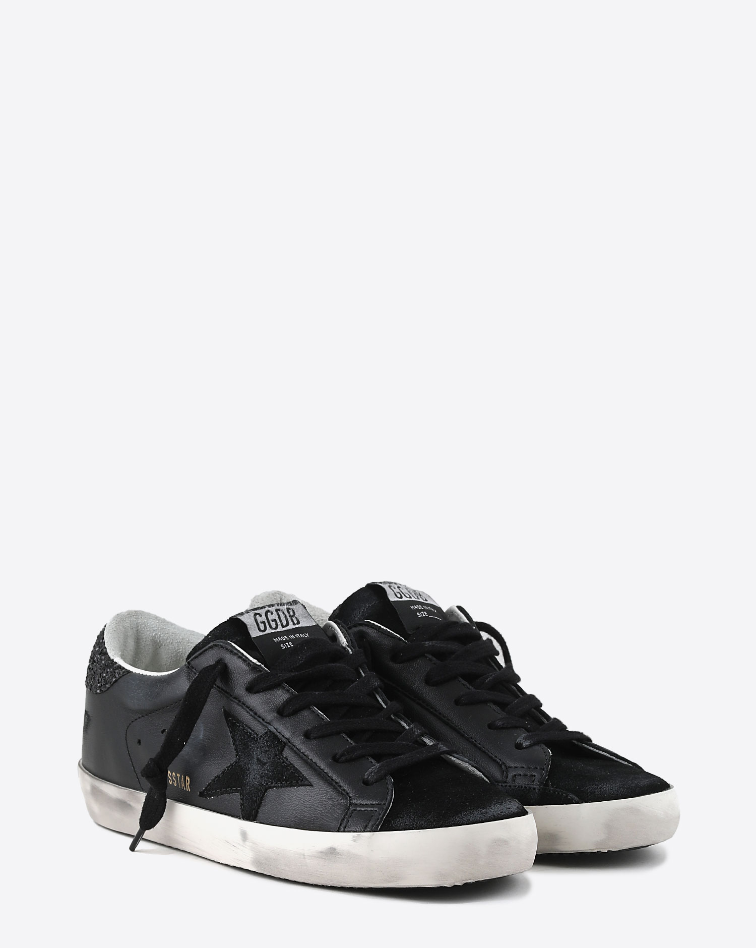  Golden Goose  SneakersSuperstar Black Suede Glitter
