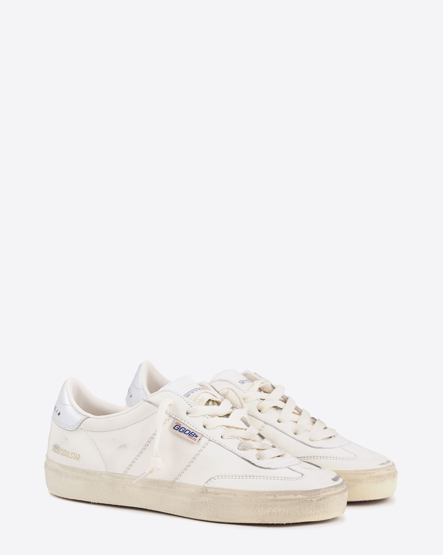 Golden Goose Femme Sneakers Soul-Star – Blanc Argent 80185