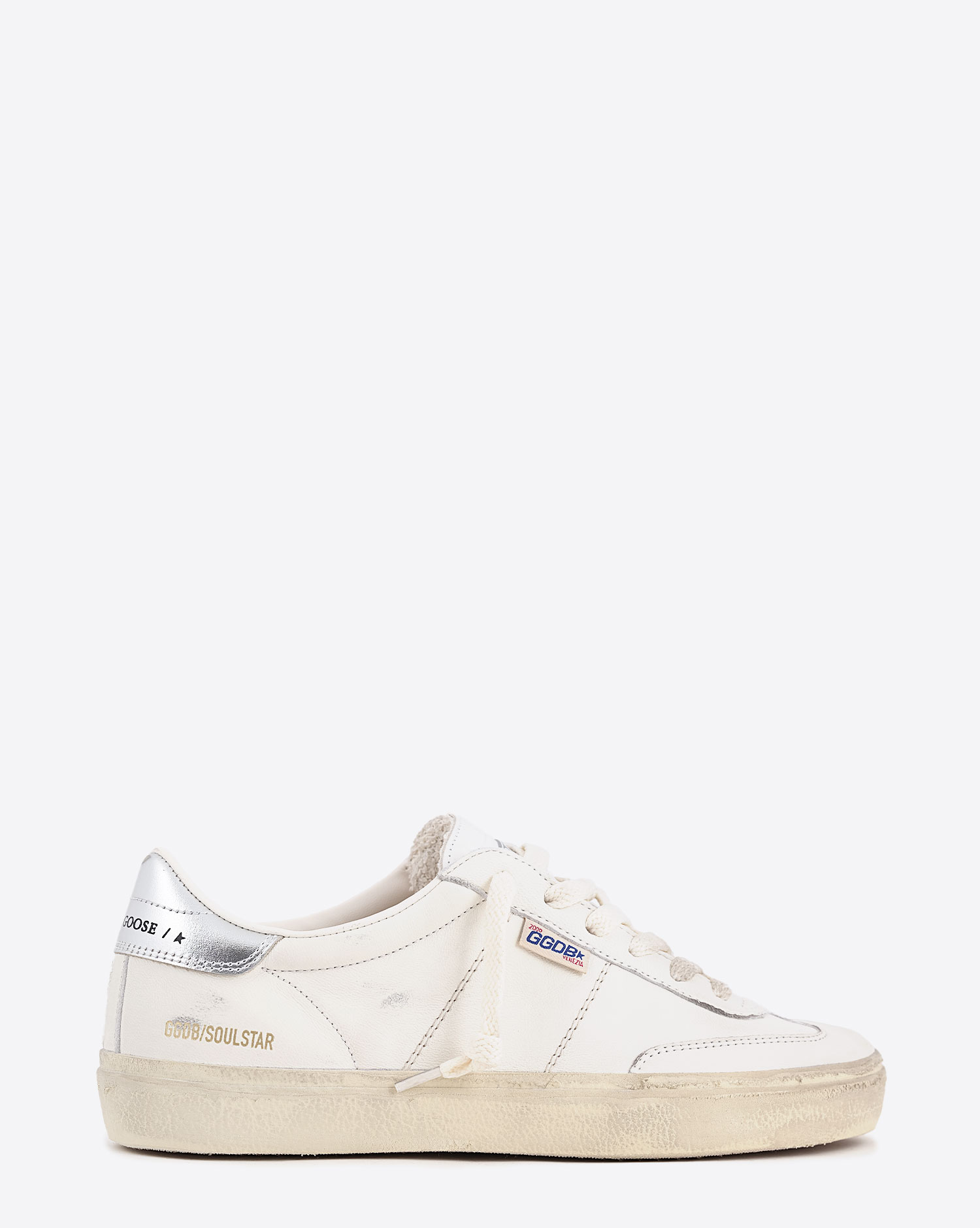Golden Goose Femme Sneakers Soul-Star – Blanc Argent 80185