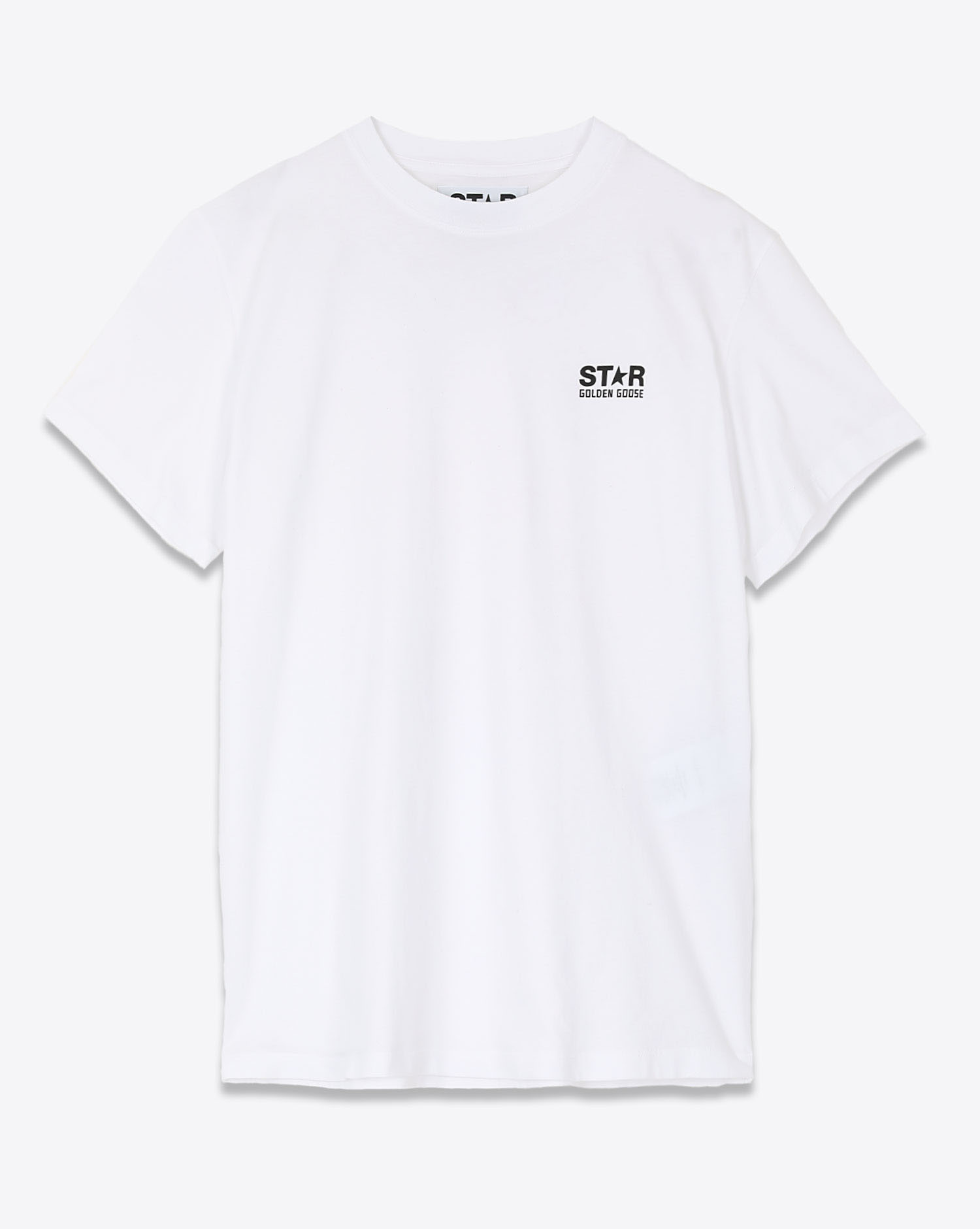 Golden Goose Femme Tee-Shirt Logo Star – Blanc Noir