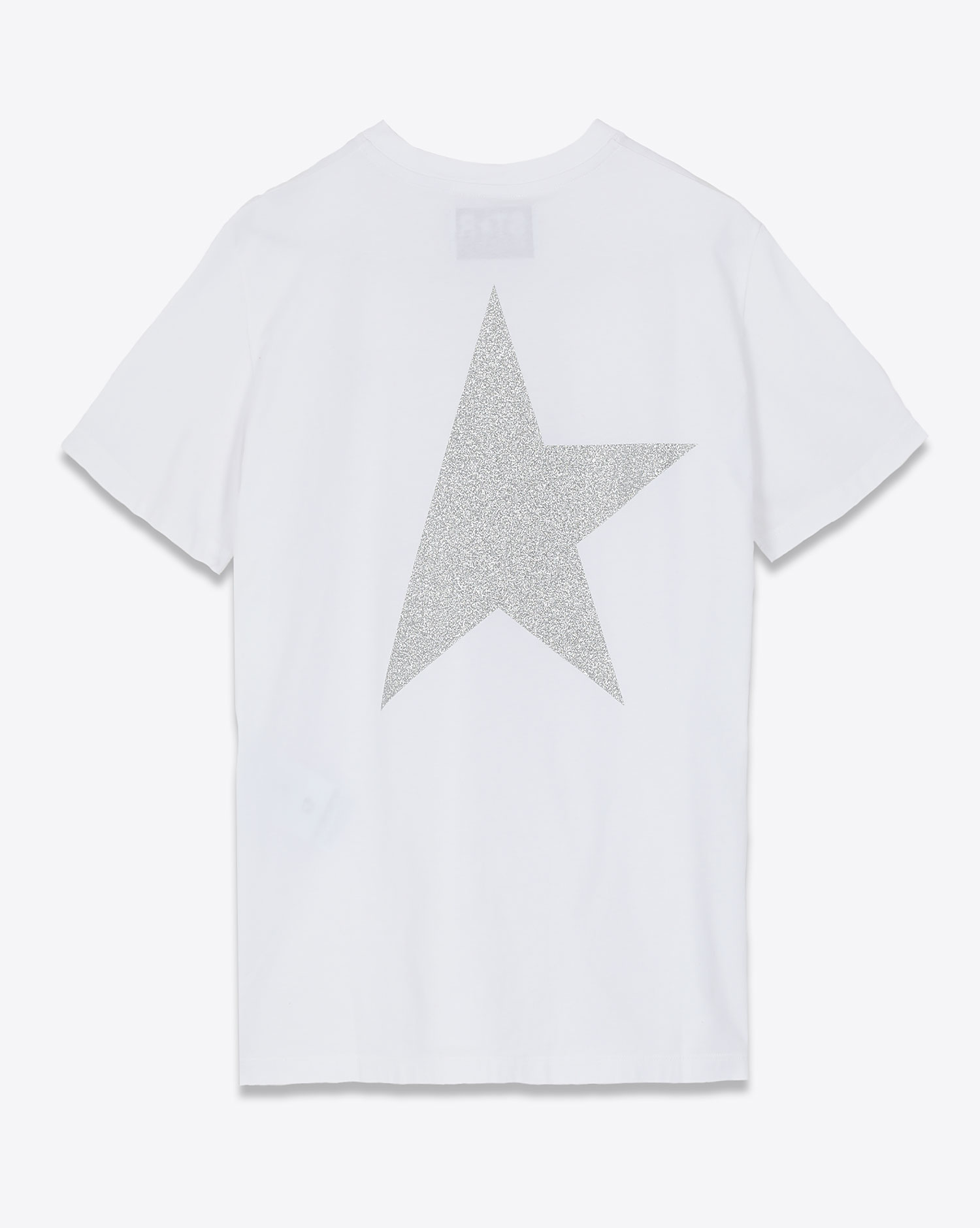 Golden Goose Femme Tee-Shirt Logo Star – Blanc Argent