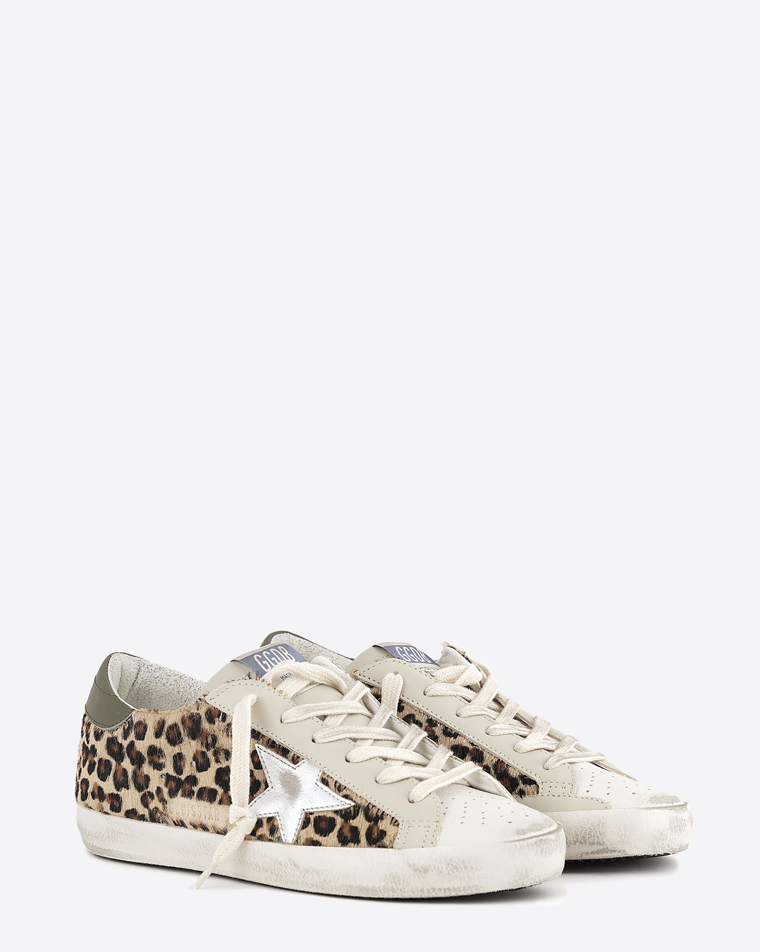 Golden Goose Femme Superstar – Léo Olive Argent 82703