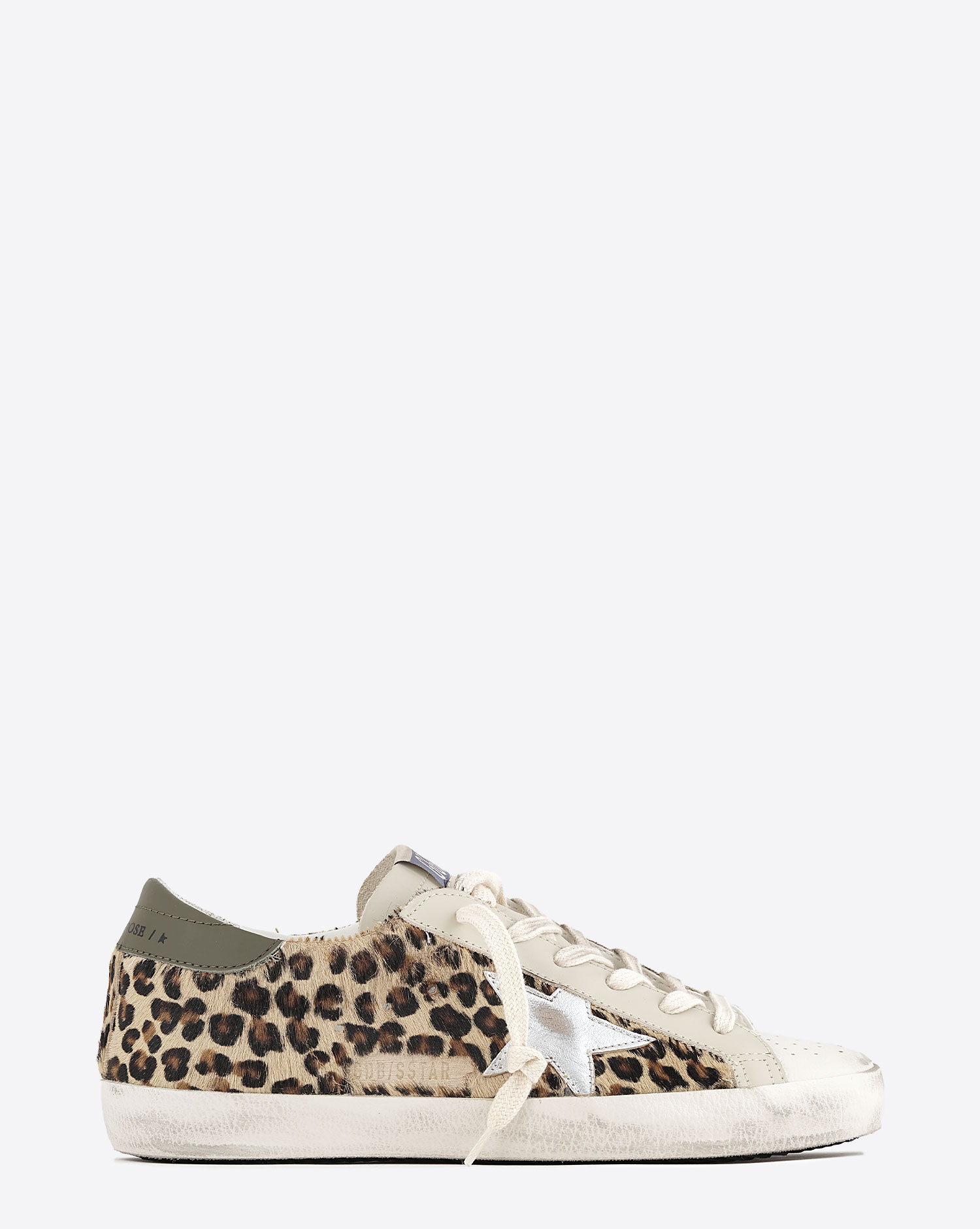 Golden Goose Femme Superstar – Léo Olive Argent 82703
