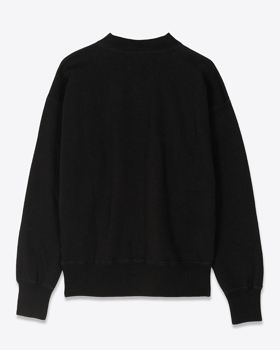 Sweat-shirt Moby Isabel Marant Étoile, logo noir clouté argenté. Vue de dos.