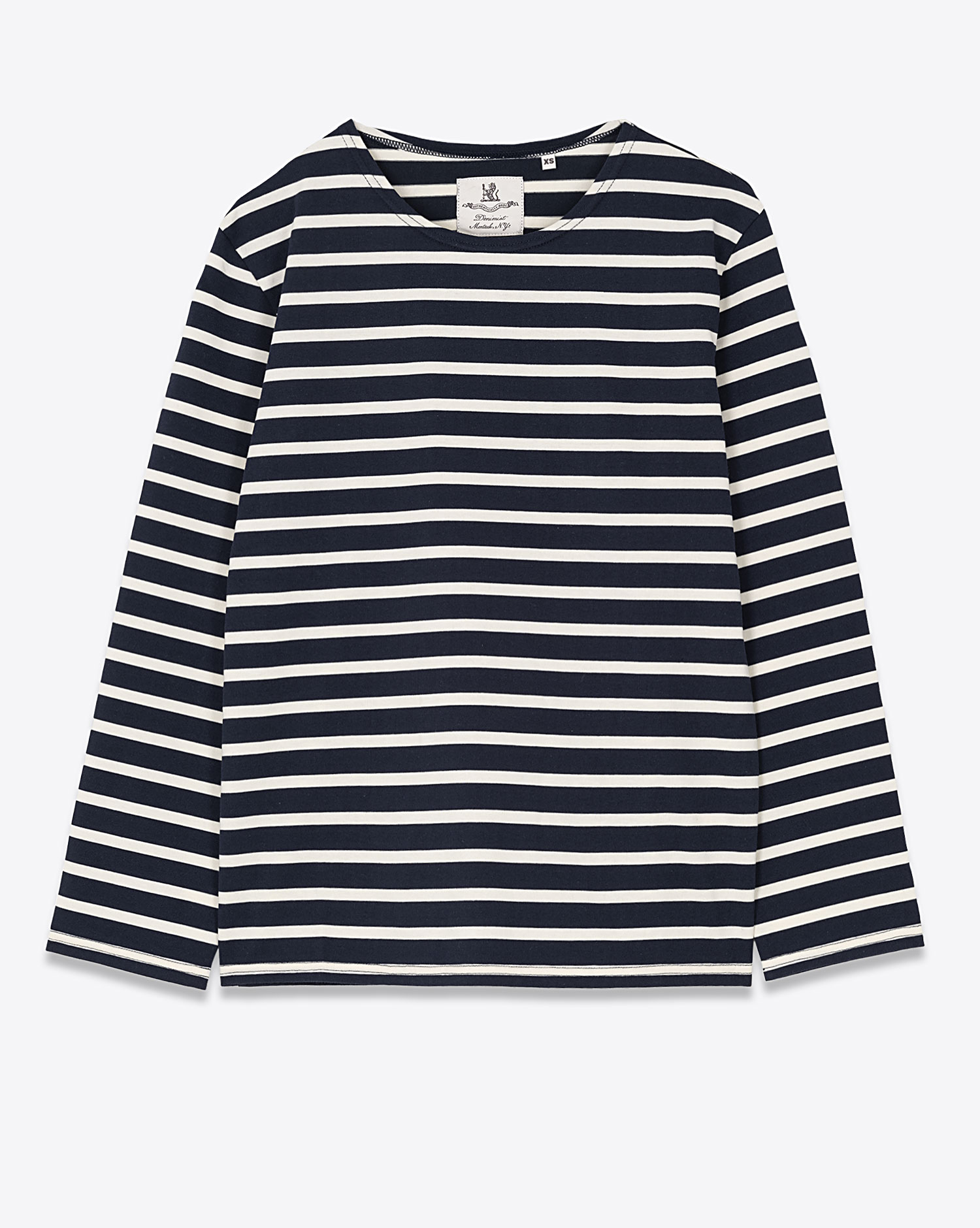 Denimist Tee-Shirt Boatneck – Rayé Marine Crème