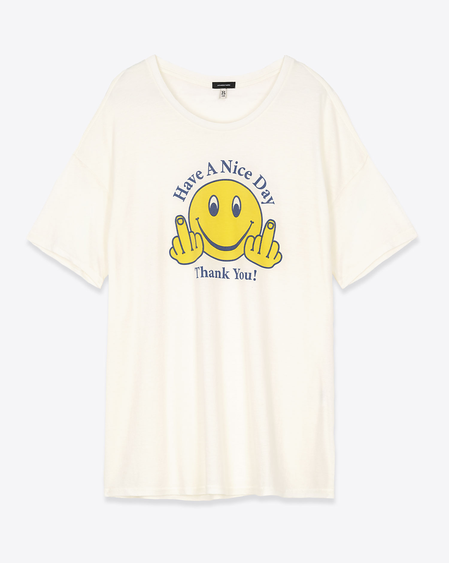 R13 Tee-Shirt Have A Nice Day – Ecru