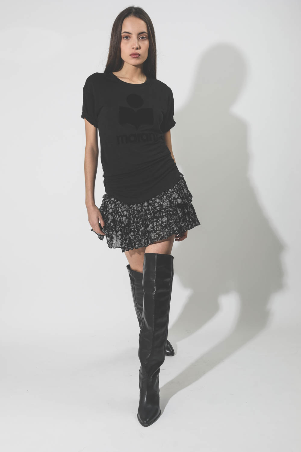 Isabel Marant Etoile Tee Shirt Koldi – Logo Velours Black