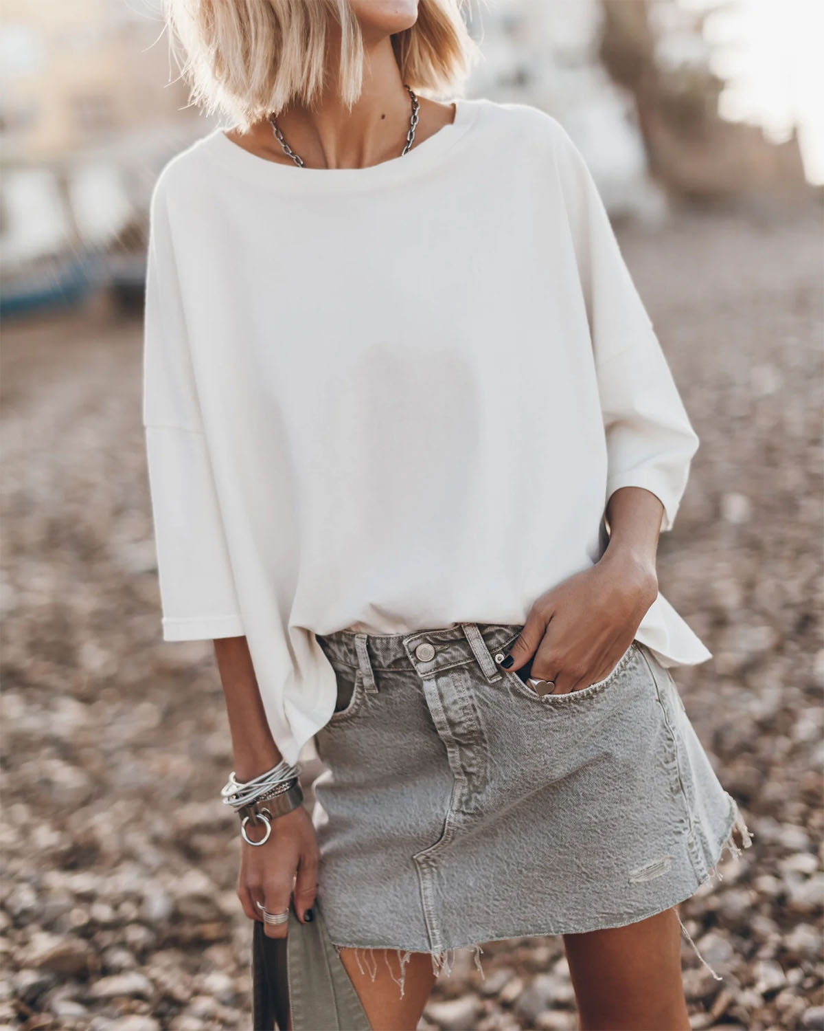 Mikuta Tee-Shirt Coton Large – Ecru