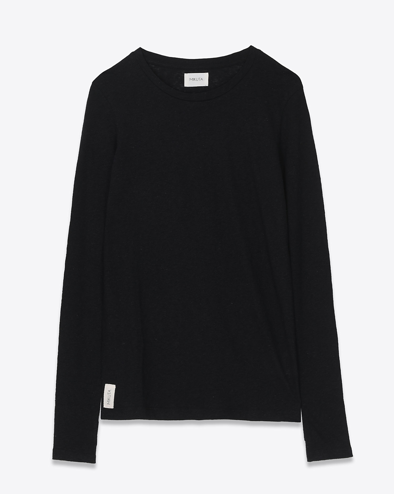 Mikuta Tee-Shirt Manches Longues Lin – Noir