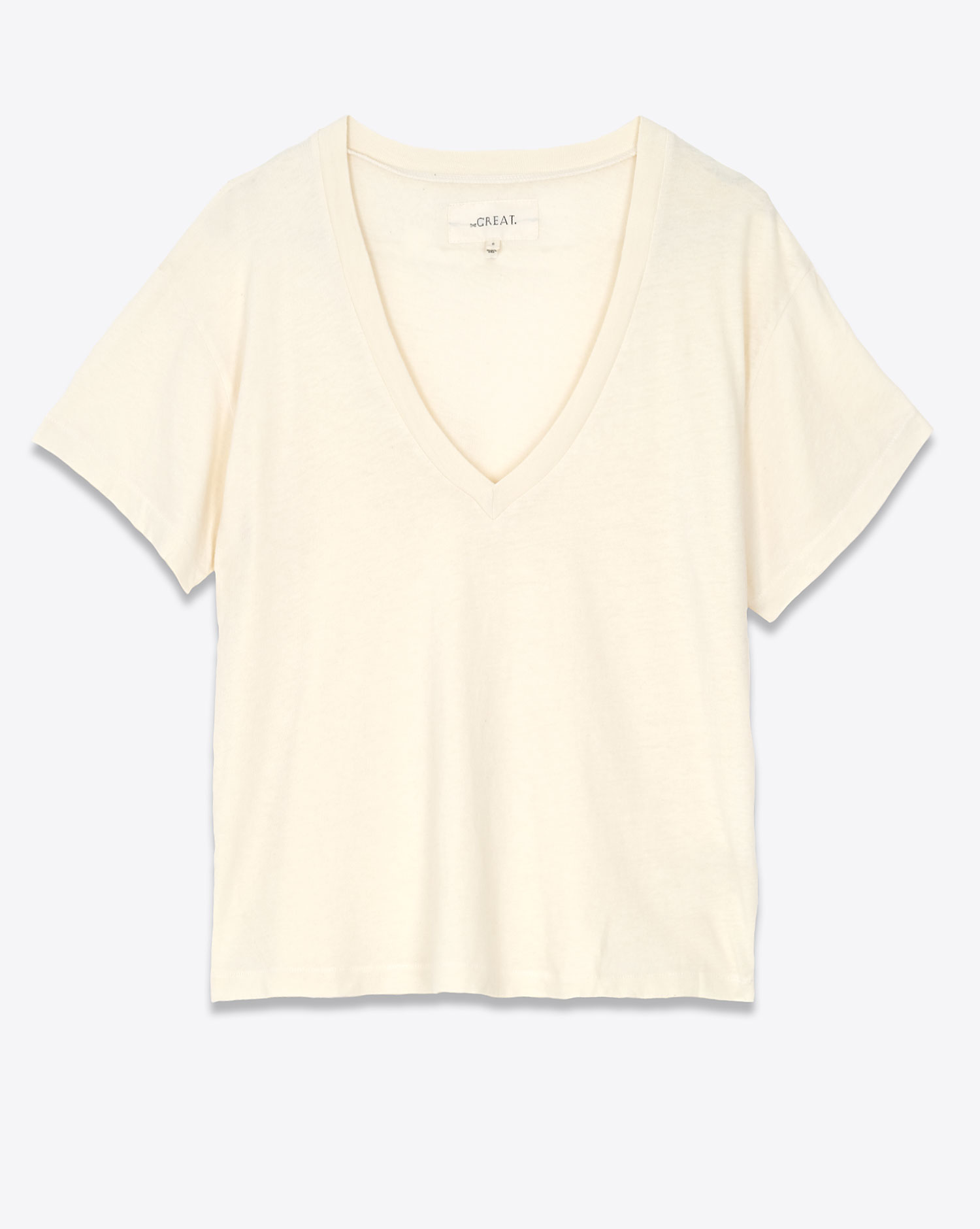 The Great Tee-Shirt V Neck – Ecru
