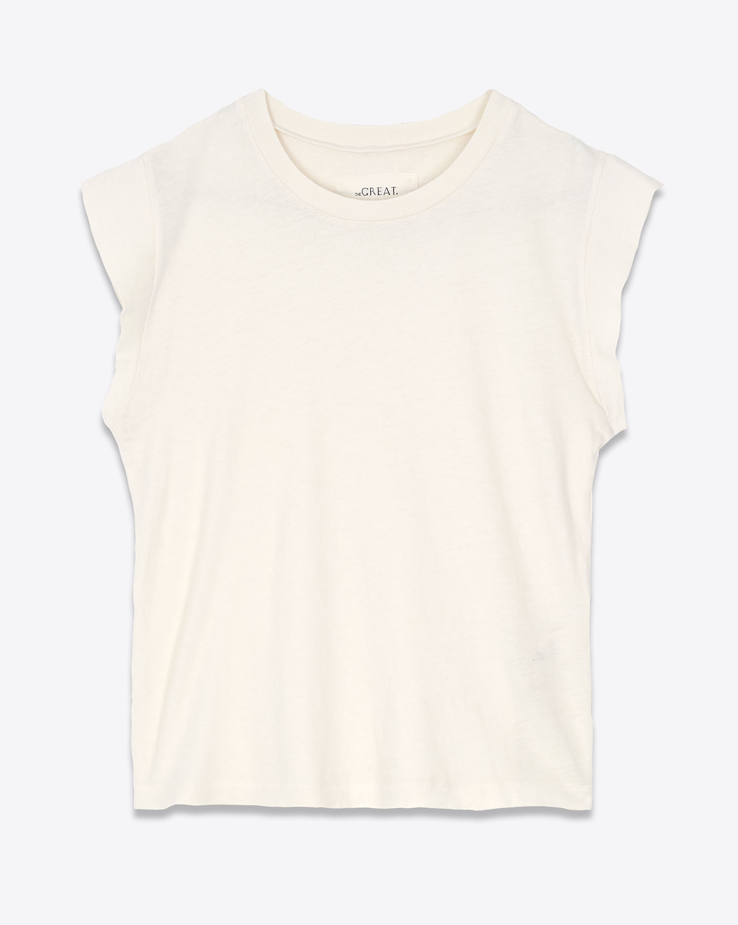The Great Tee-Shirt Peak Shoulder – Ecru