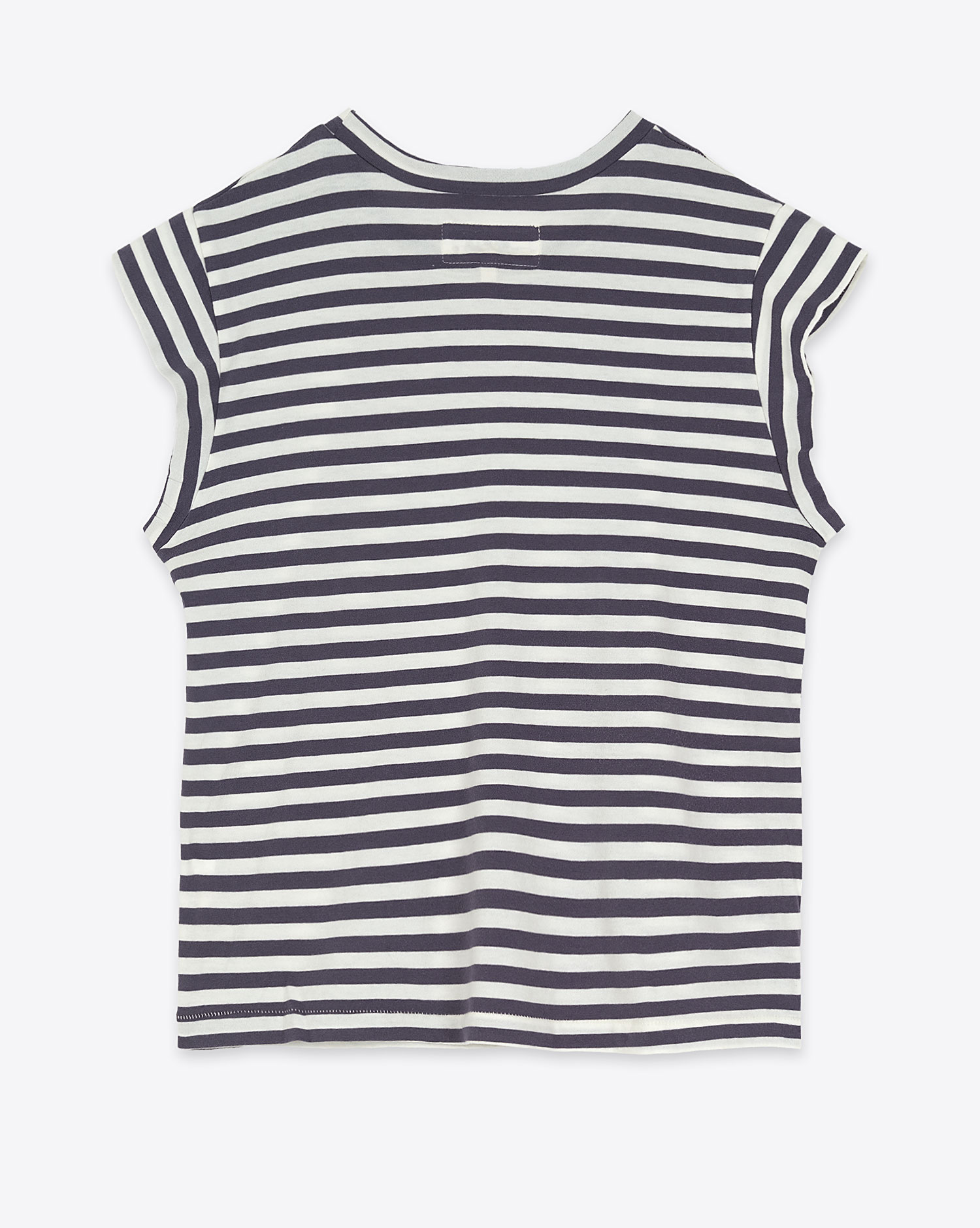 The Great Tee-Shirt Peak Shoulder – Rayé Vintage Bleu