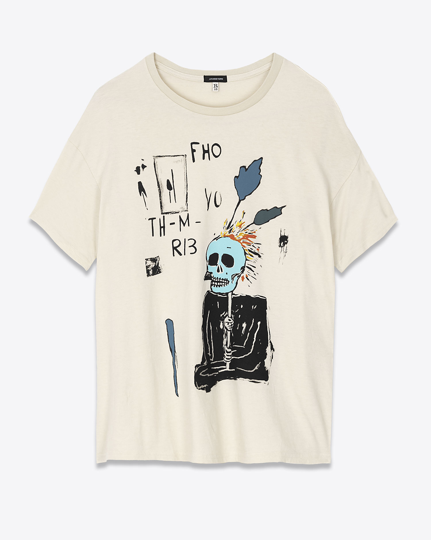 R13 Tee-Shirt Punk Sketch – Naturel
