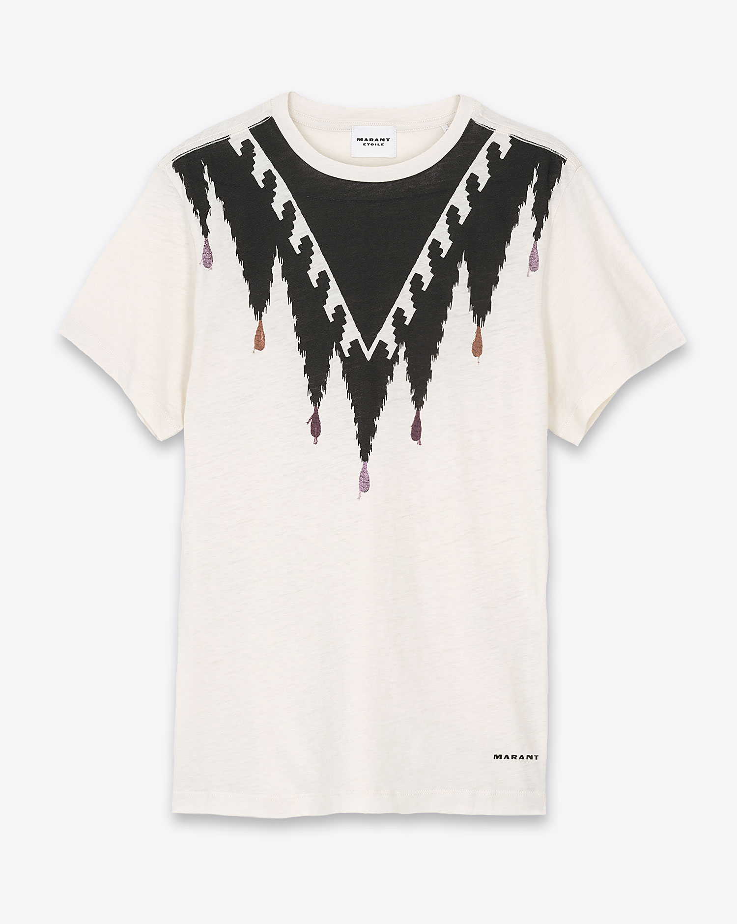 Isabel Marant Etoile Tee-Shirt Zewel – Ecru Noir Délavé