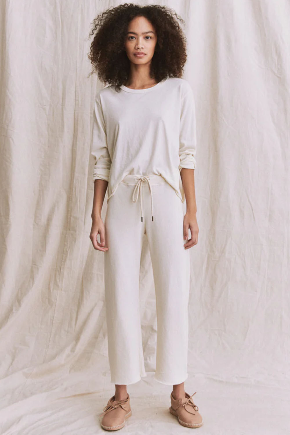 The Great Jogging Wide Leg – Ecru