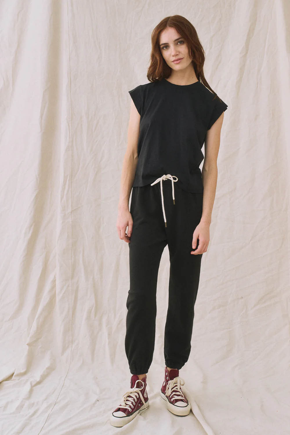 The Great Tee-Shirt Peak Shoulder – Noir