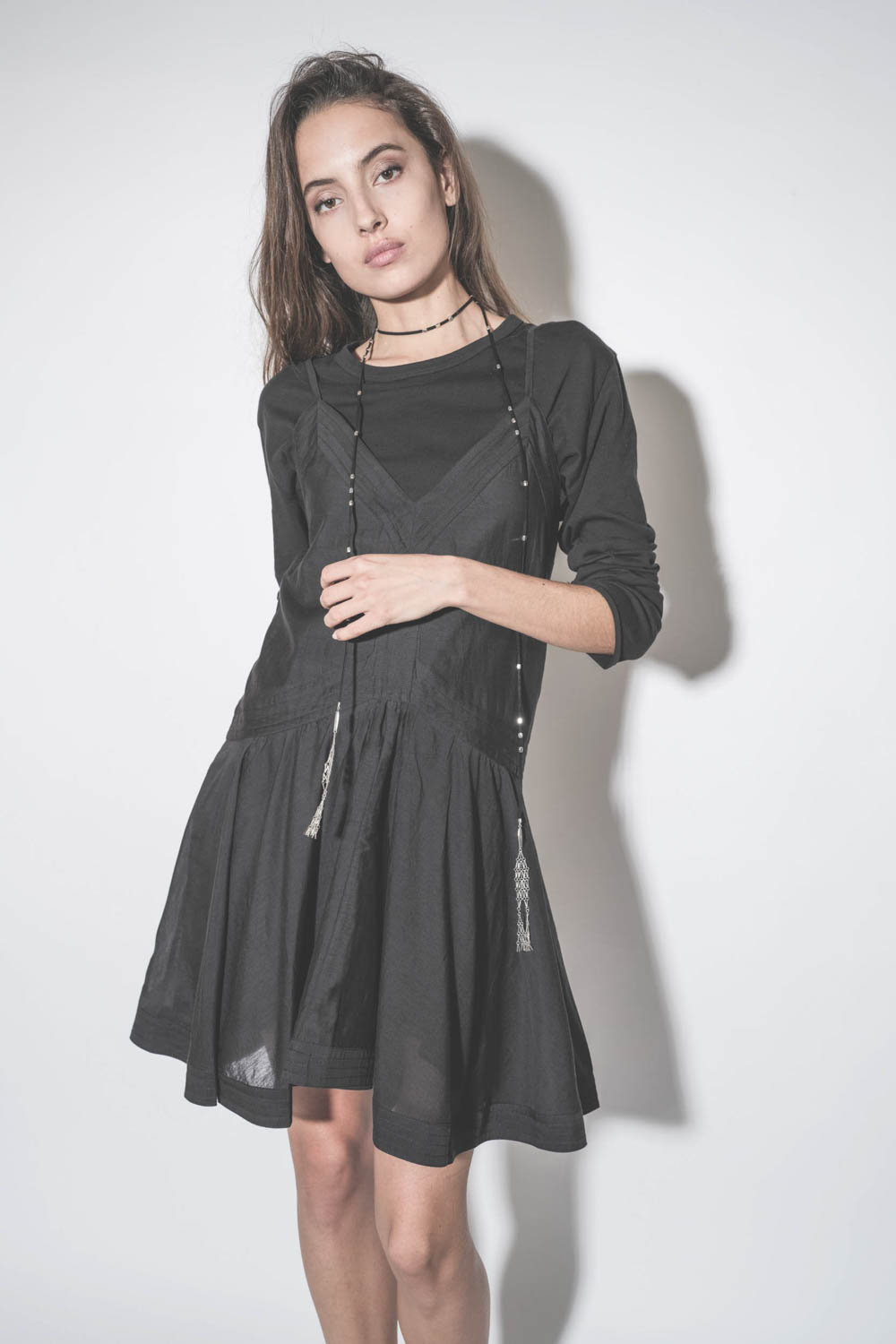 The Great Tee-Shirt Crop Manches Longues – Noir