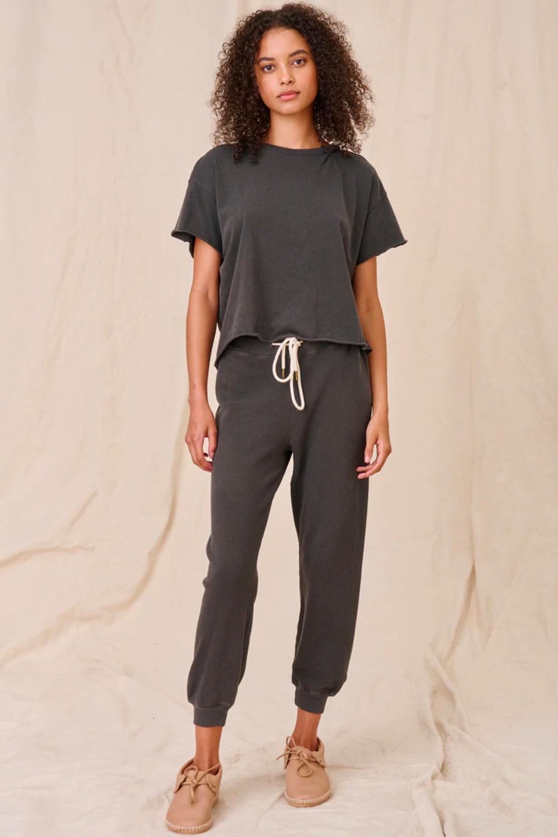 The Great Tee-Shirt Crop – Noir Délavé